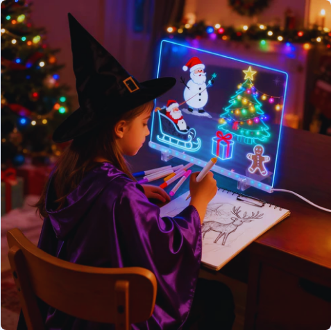 LUMİPAD™- Sihirli Işıklı Çizim Tableti (7 Renkli Kalem Hediyeli)