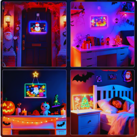 LUMİPAD™- Sihirli Işıklı Çizim Tableti (7 Renkli Kalem Hediyeli)