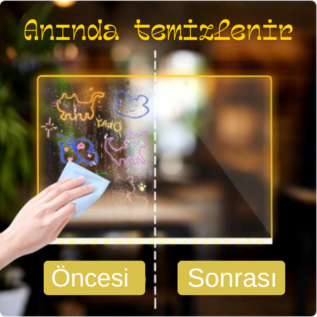 LUMİPAD™- Sihirli Işıklı Çizim Tableti (7 Renkli Kalem Hediyeli)